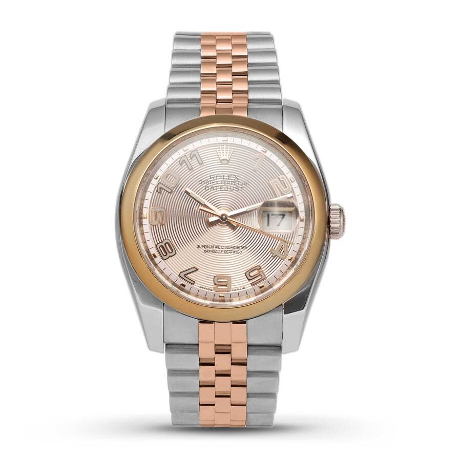 Preowned Rolex Datejust Automatic Chronometer Pink Dial Unisex Watch 116201 PAJ