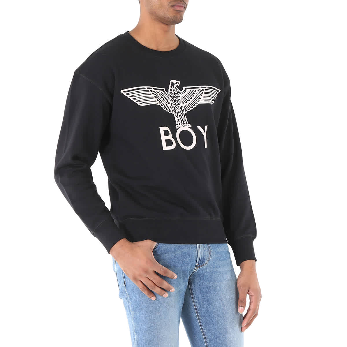 Boy London Men's Black / White Long Sleeve Boy Eagle Sweatshirt