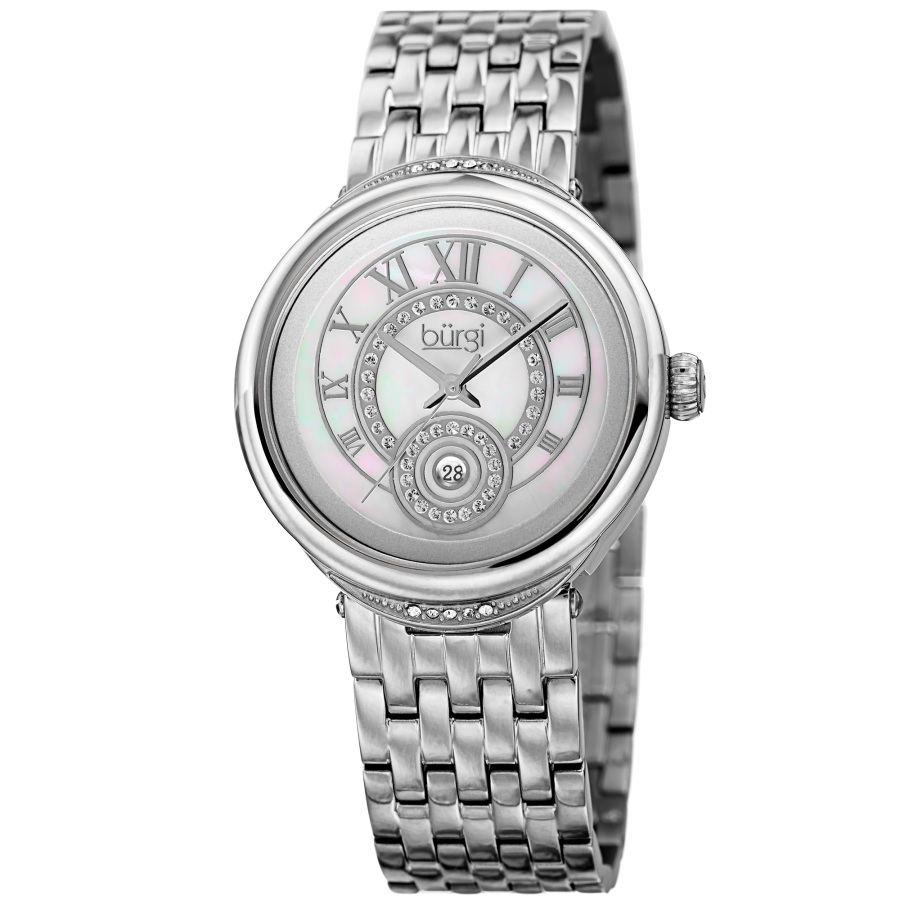 Burgi BUR164SS Mother of Pearl Dial Ladies Watch BUR164SS