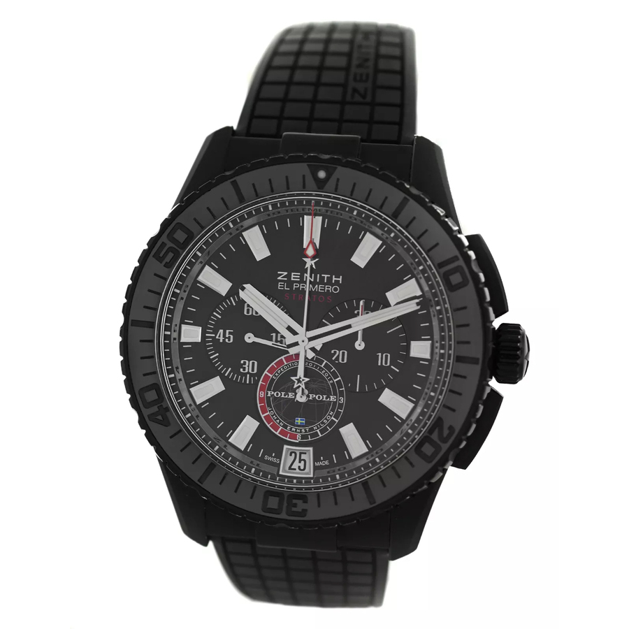 Pre-owned Zenith El Primero Stratos Flyback Chronograph Automatic Black Dial Mens Watch 242062405 5852$
