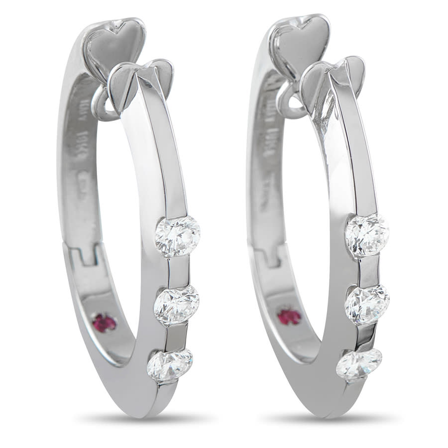 Pre-Owned Roberto Coin Parisienne 18K White Gold 039ct Diamond Earrings RC05 012926 2450$