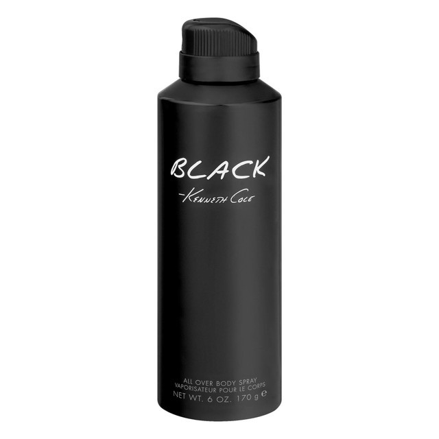 Kenneth Cole Mens Black Body Spray 6.0 oz Fragrances 719346308397