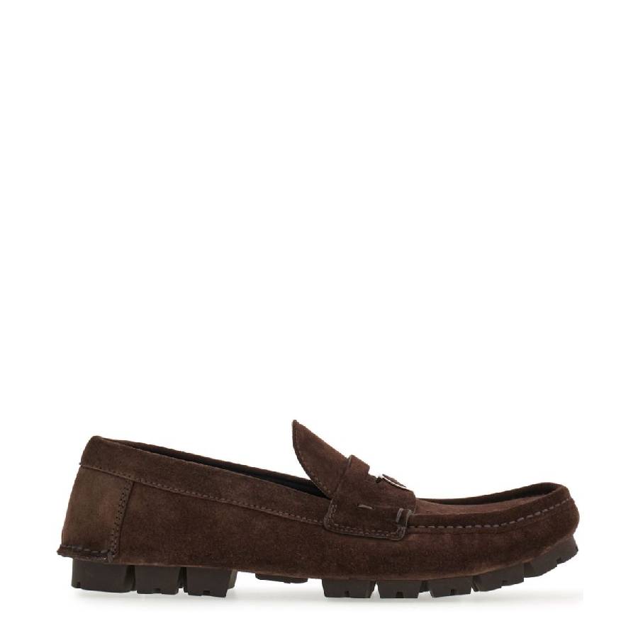 Ferragamo Gancini-Plaque Round-Toe Loafers | eBay