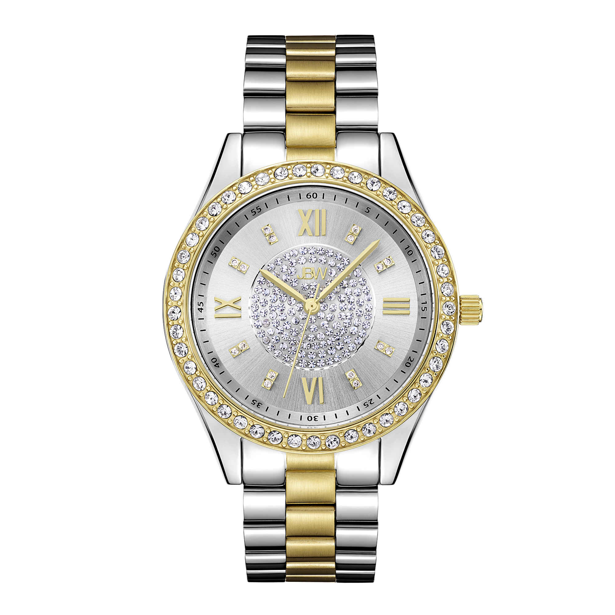 JBW Mondrian Silver Diamond Dial Two-tone Ladies Watch J6303G 273$