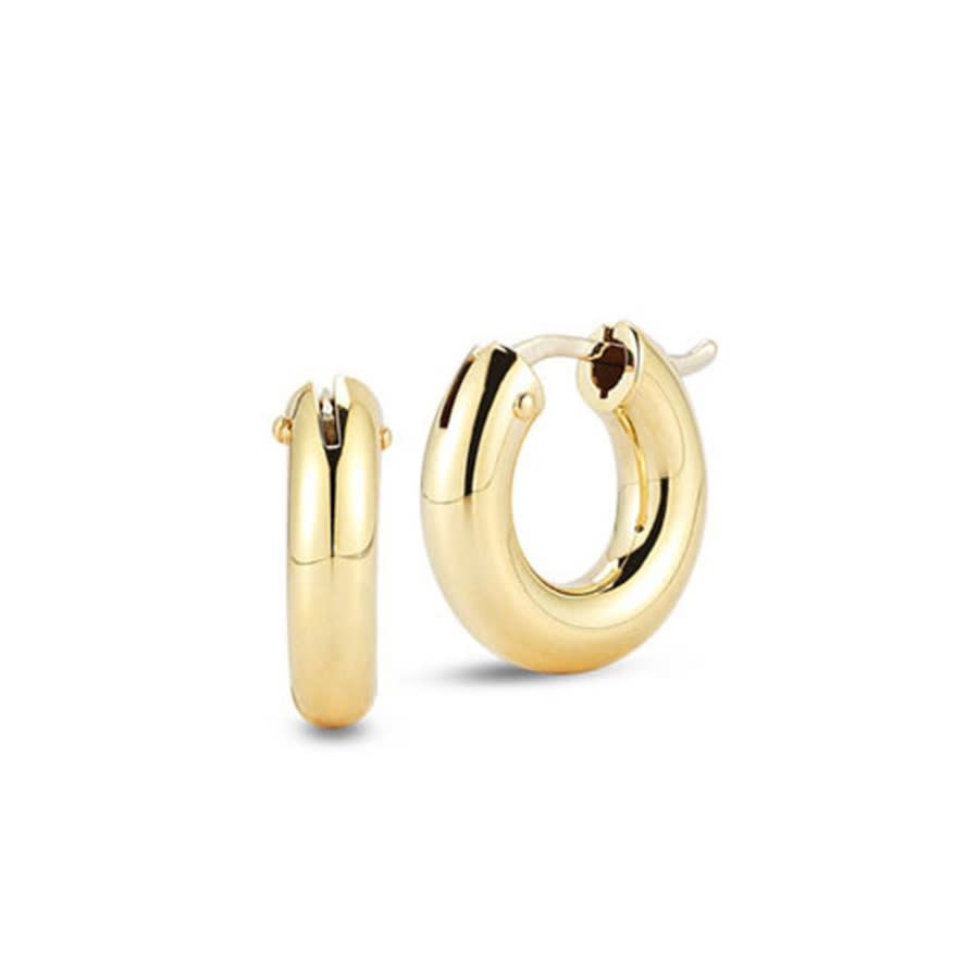 Roberto Coin 18kt Yellow Gold Small Wide Hoop Earrings - 15mm 955$