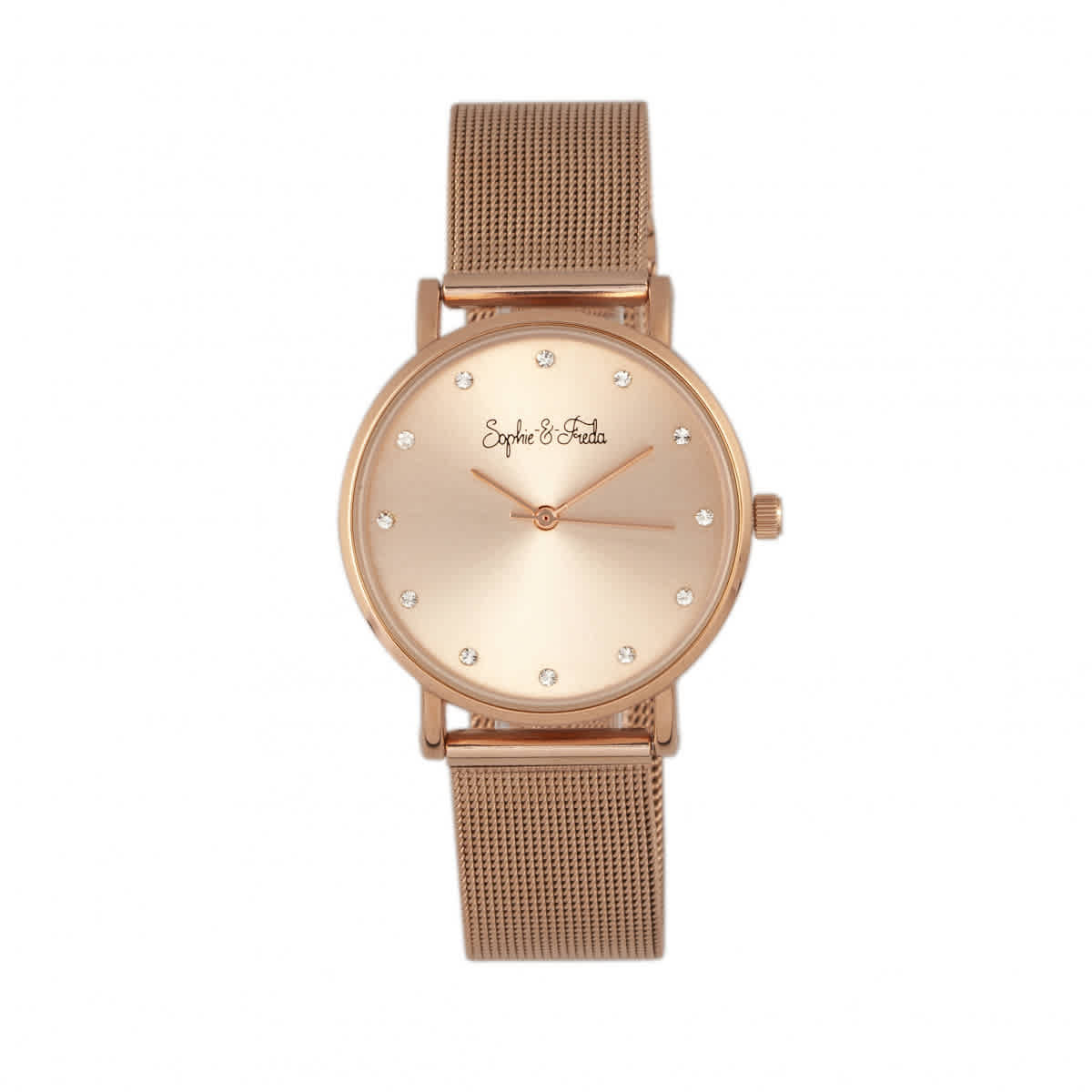 Sophie And Freda Savannah Crystal Rose Gold Dial Ladies Watch SF4202 210$