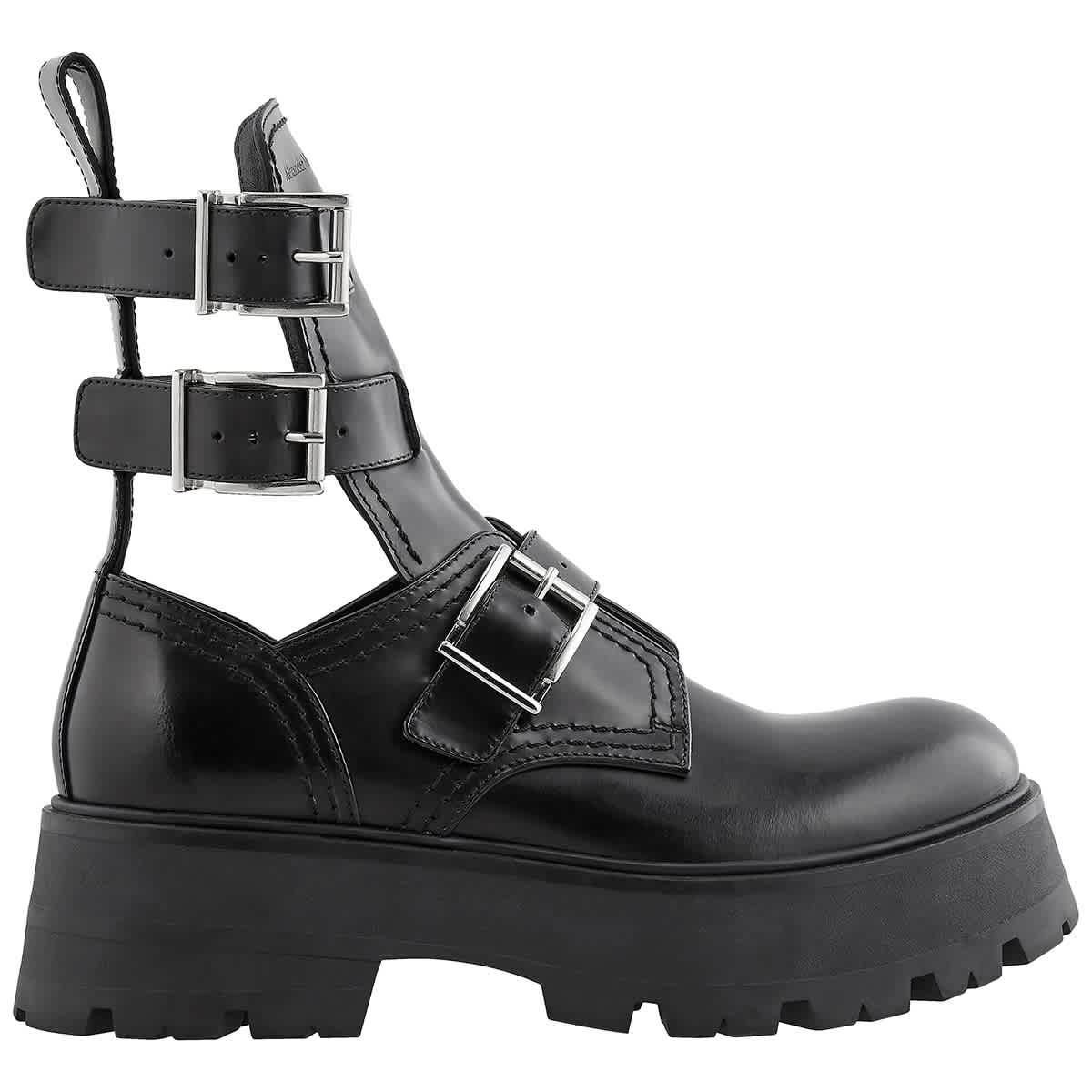 Alexander mcqueen buckle boots online