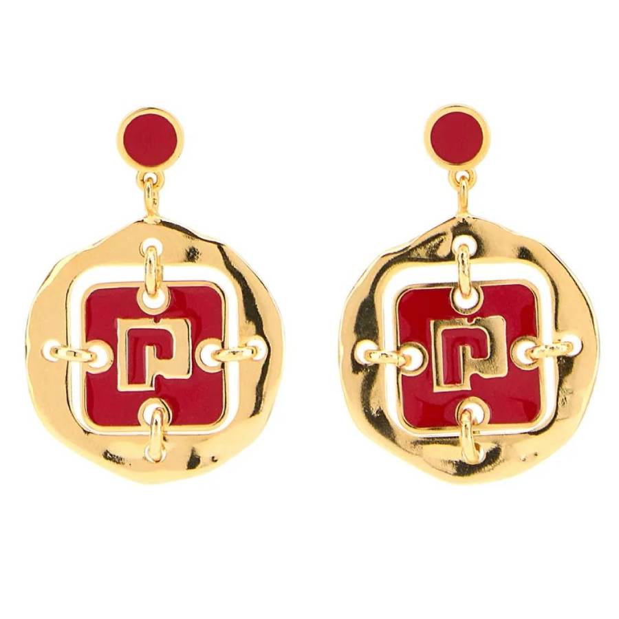Rabanne Medal Two-Toned Drop Earrings 198$