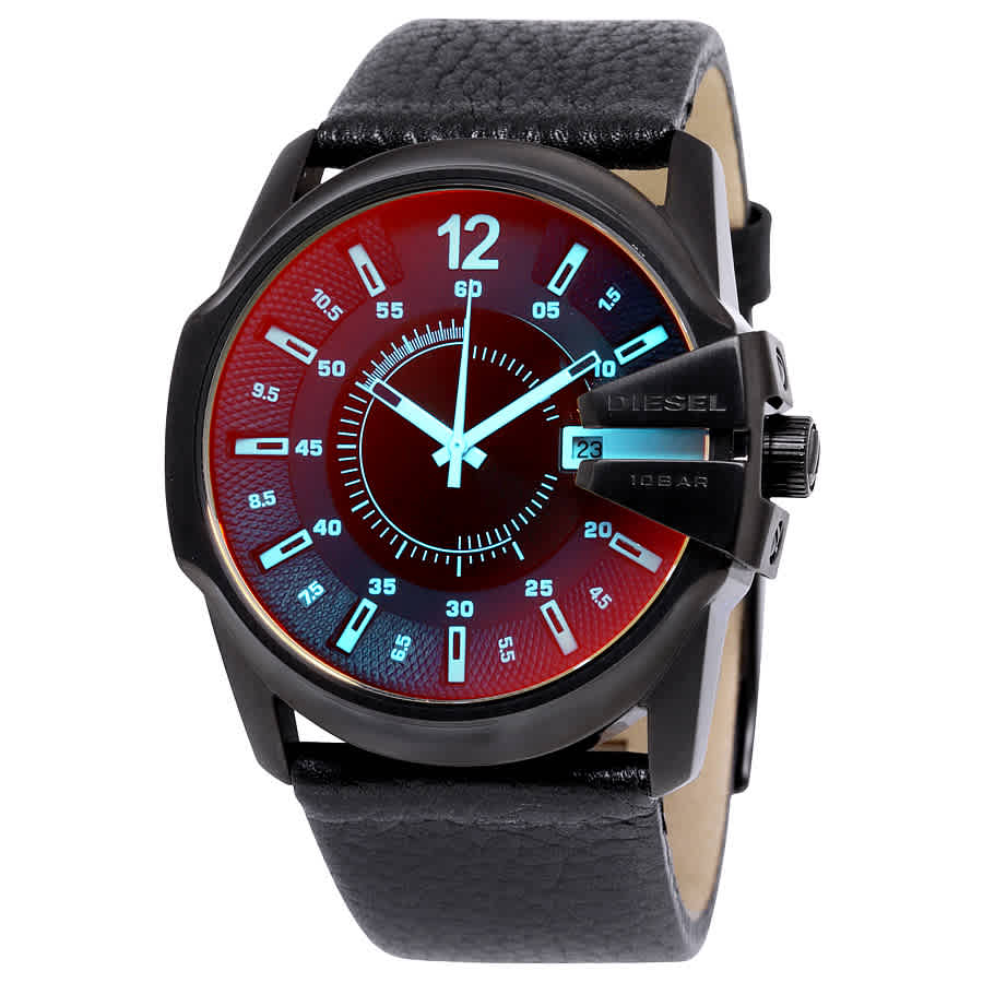 Diesel Timeframe Iridescent Dial Leather Mens Watch DZ1657 145$