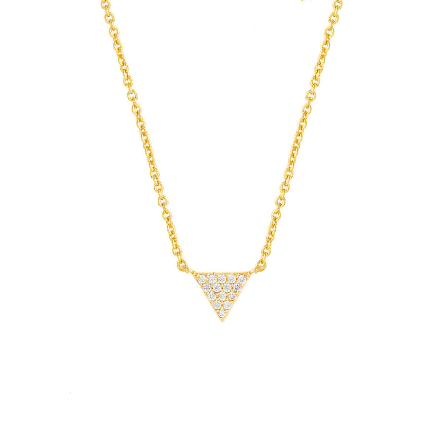 Sole du Soleil Lupine Collection Women's 18k YG Plated Triangle Fashion Necklace