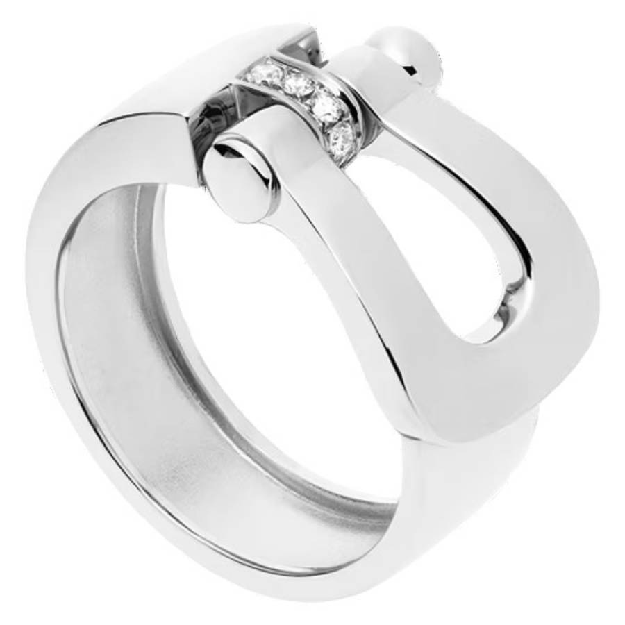 Fred Force 10 Large Model 18k White Gold Ring Size 58 2698$