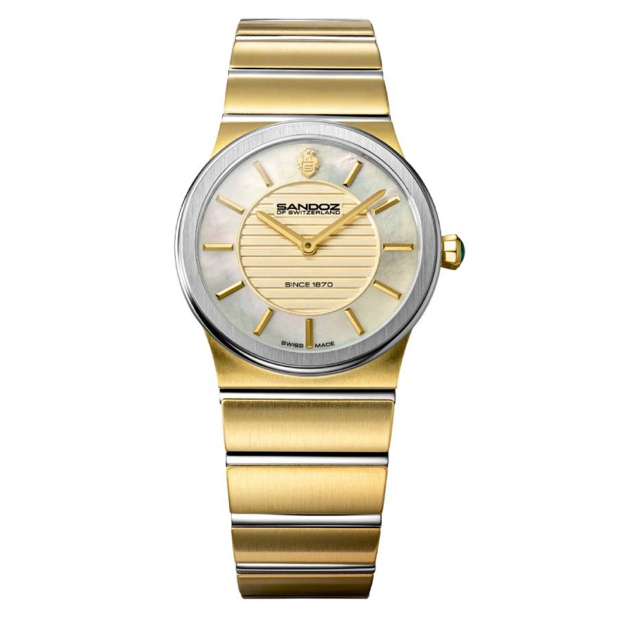Sandoz Tresor Quartz Champagne Mother of Pearl Dial Ladies Watch SZWLG0000604