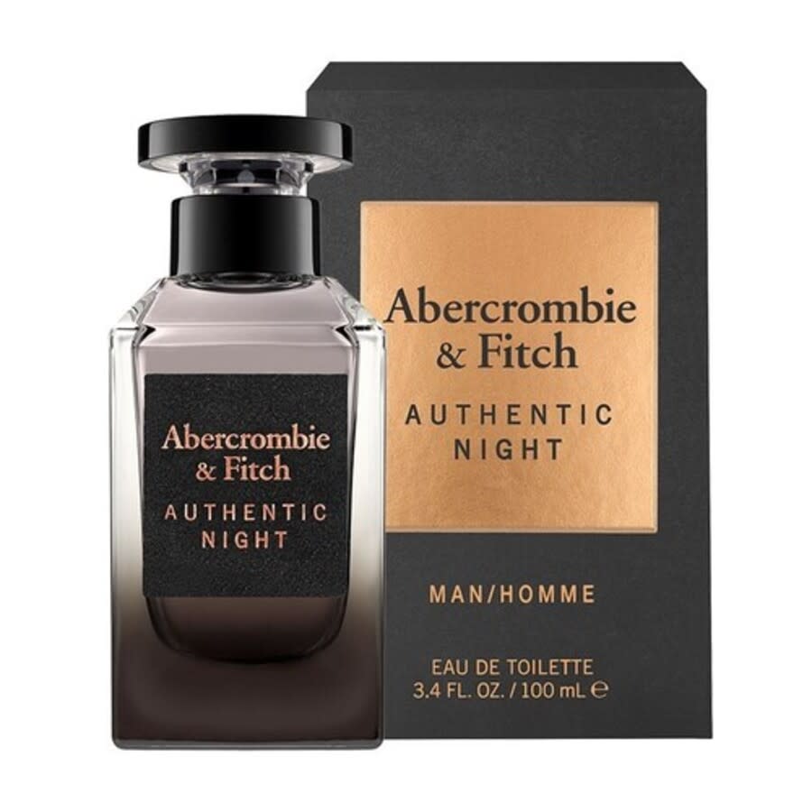 Abercrombie and Fitch Mens Authentic Night EDT Spray 3.4 oz Fragrances 085715005298