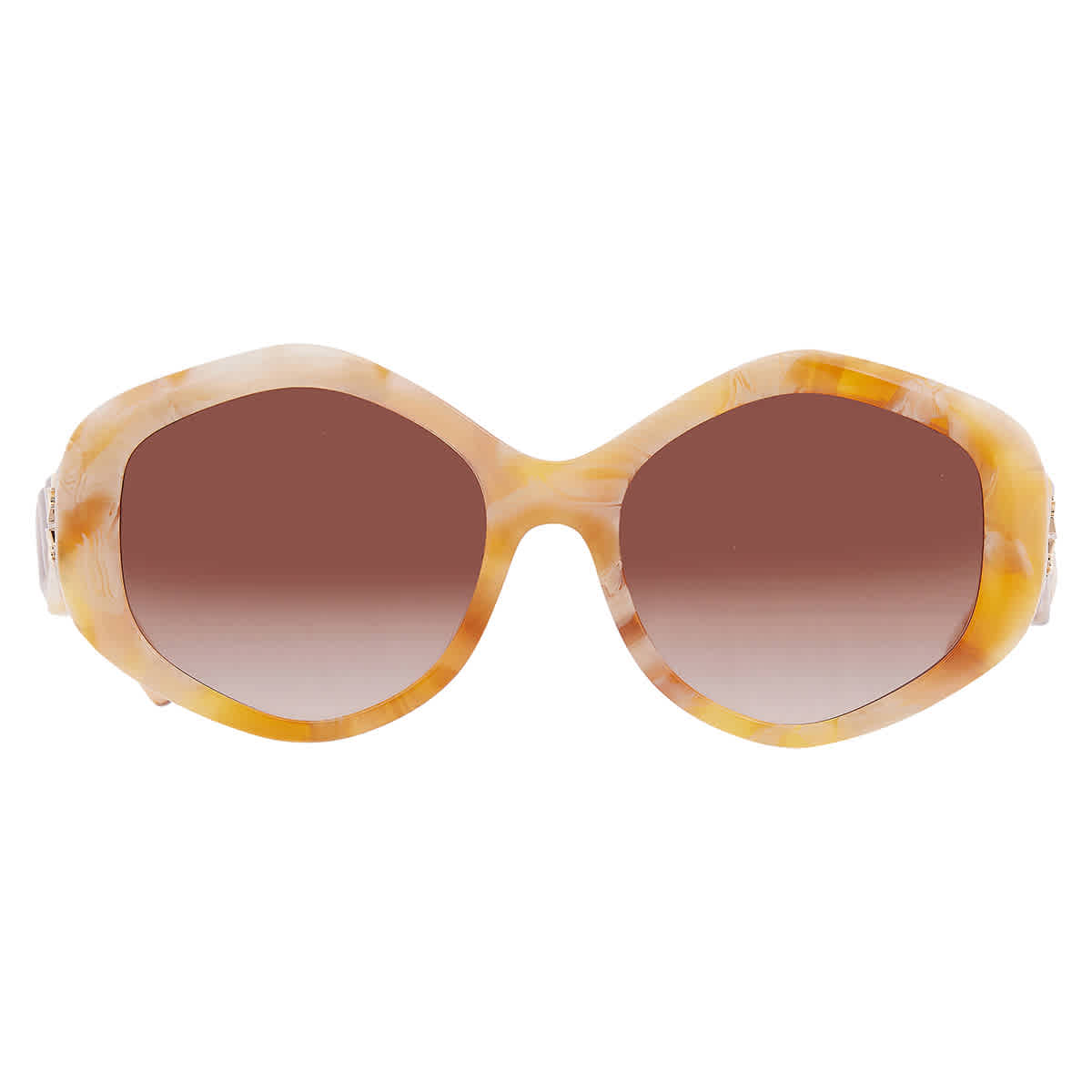 Tory Burch Kira Brown Gradient Geometric Ladies Sunglasses TY7217U 194913 55