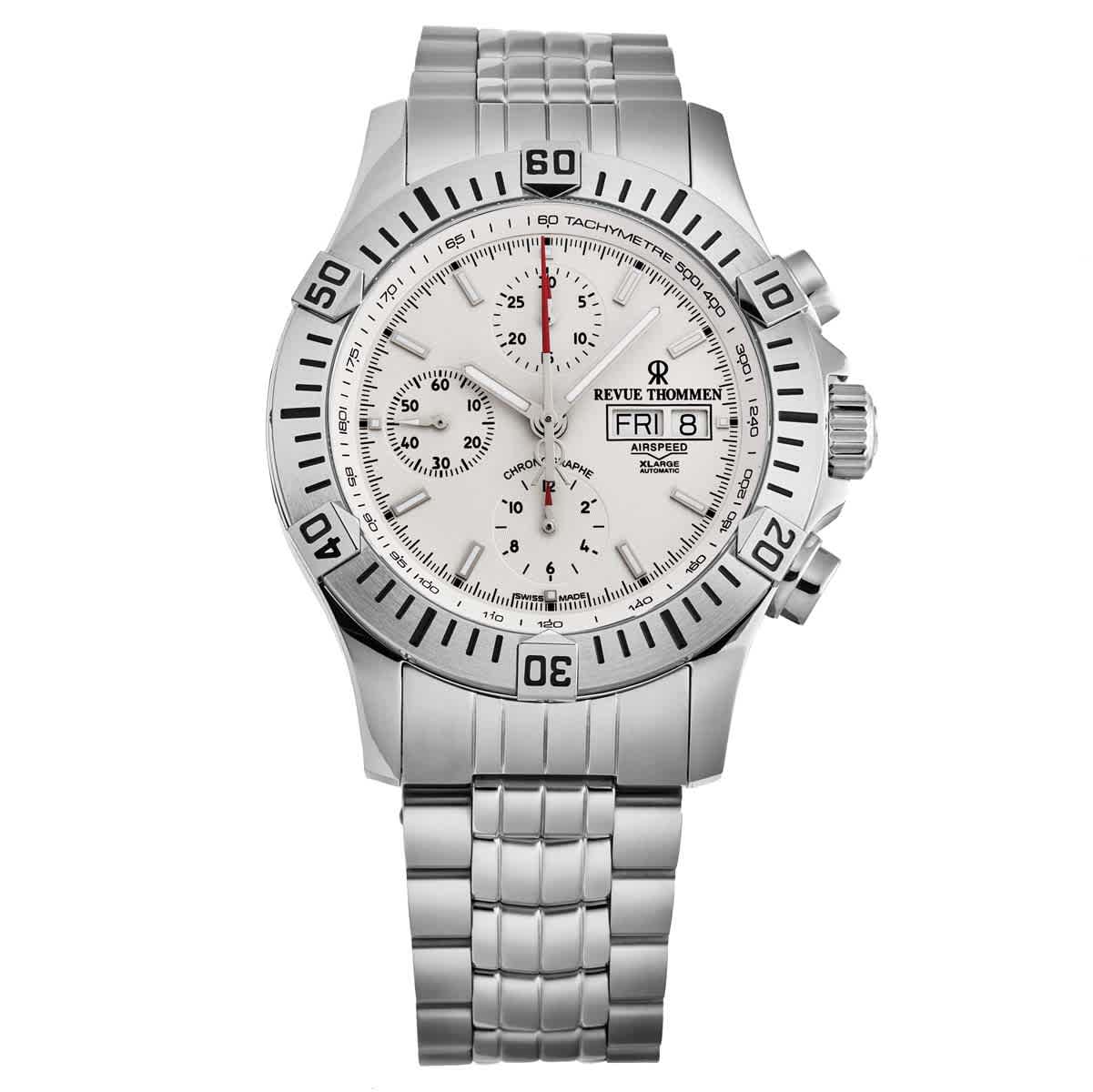 Revue Thommen Airspeed XLarge Chronograph Automatic Silver Dial Mens Watch 160716128 1080$