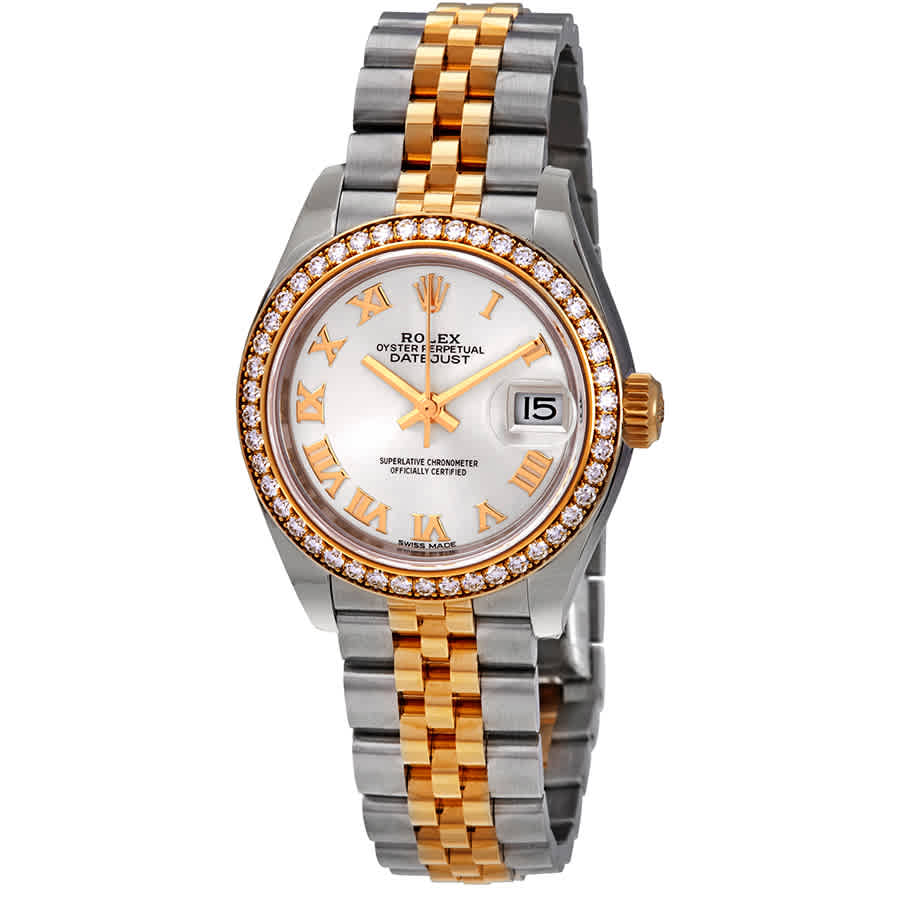 Rolex LadyDatejust 28 Silver Dial Automatic Ladies Steel and 18kt Yellow Gold Jubilee Watch 279383SRJ