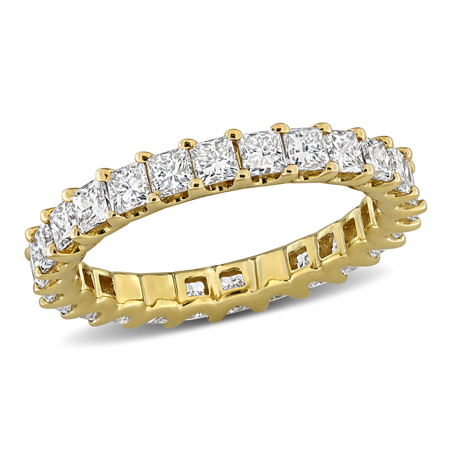 Created Forever 1 4/5CT TW Princess-Cut Lab Grown Diamond Eternity Ring in 14k Yellow Gold -Size