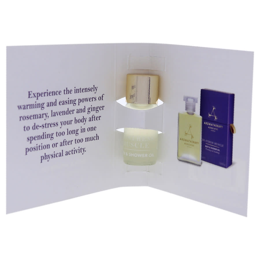 De-Stress Muscle Bath and Shower Oil by Aromatherapy Associates for Unisex - 3 ml Shower Oil