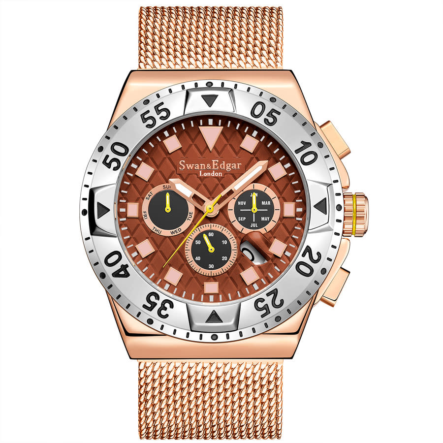 Swan & Edgar Distinction Automatic Brown Dial Mens Watch SE1521