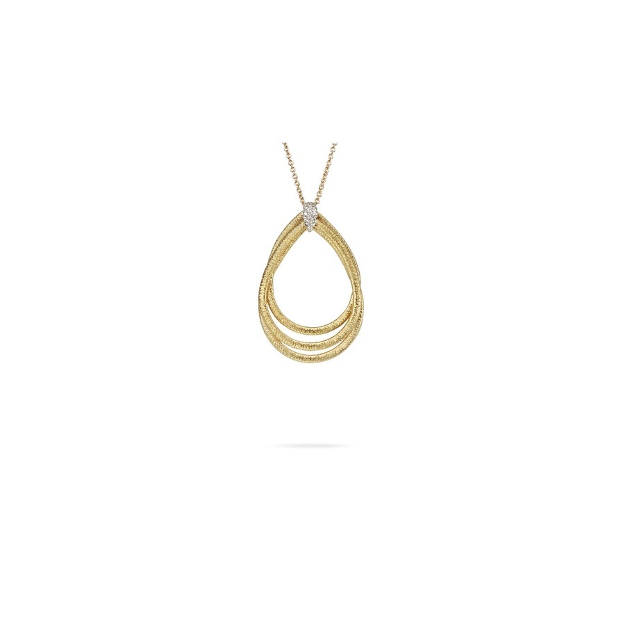 Marco Bicego Cairo 18K Yellow Gold & Diamond Medium Woven Pendant - CG707 B YW M5