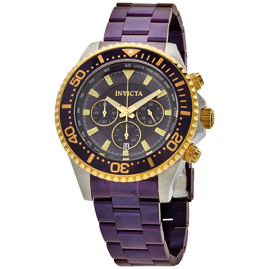 Invicta Pro Diver Chronograph Quartz Purple Dial Men's Watch 27479 eBay