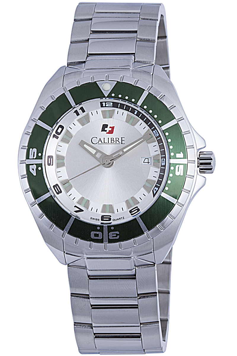 Calibre Sea Knight White Dial Stainless Steel Mens Watch SC-5S2-04-001-6