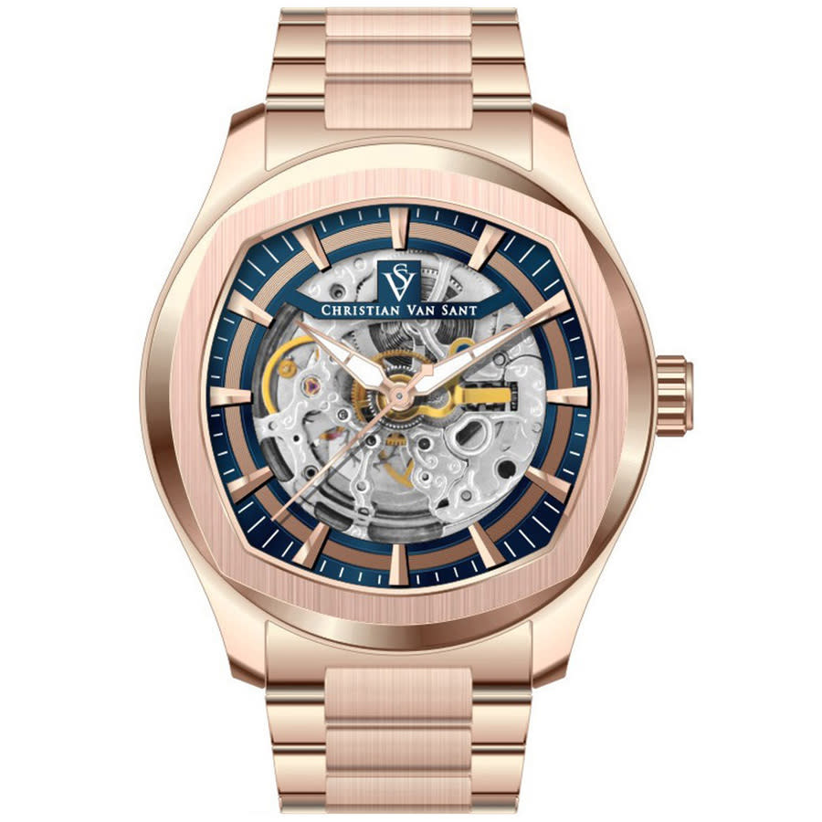 Christian Van Sant Romeo Automatic Blue Dial Mens Watch CV9509 348$