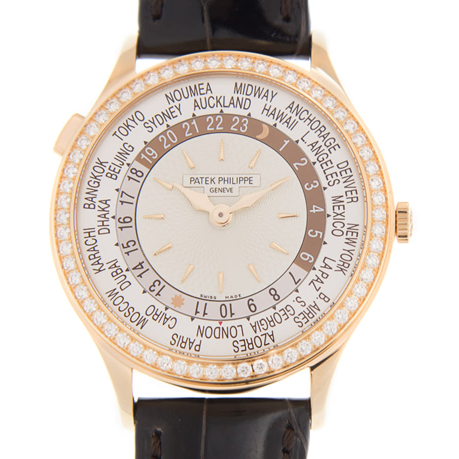Patek Philippe Complications GMT Diamond Ivory Dial Ladies Watch 7130R-013 55485$