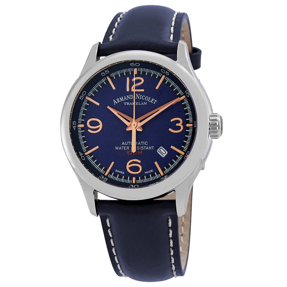 Armand Nicolet MHA Automatic Blue Dial Mens Watch A840HAA-BS-P140BU2 640$