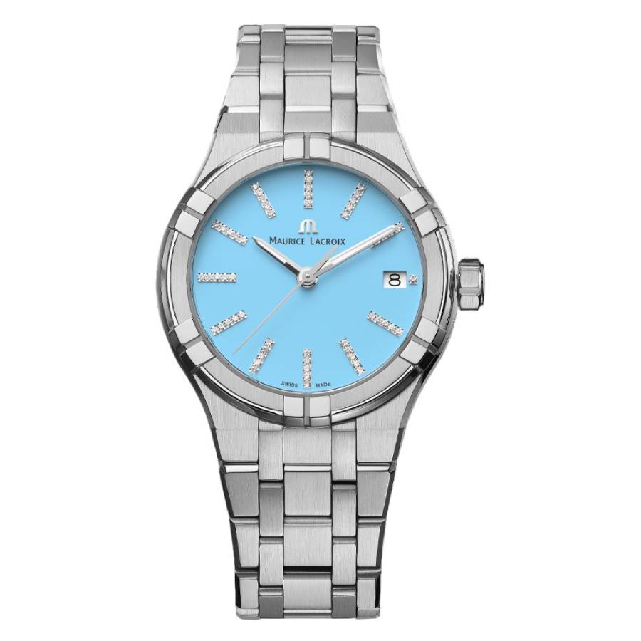 Maurice Lacroix Aikon Quartz Light Blue Dial Watch AI1106-SS002-450-1 959$