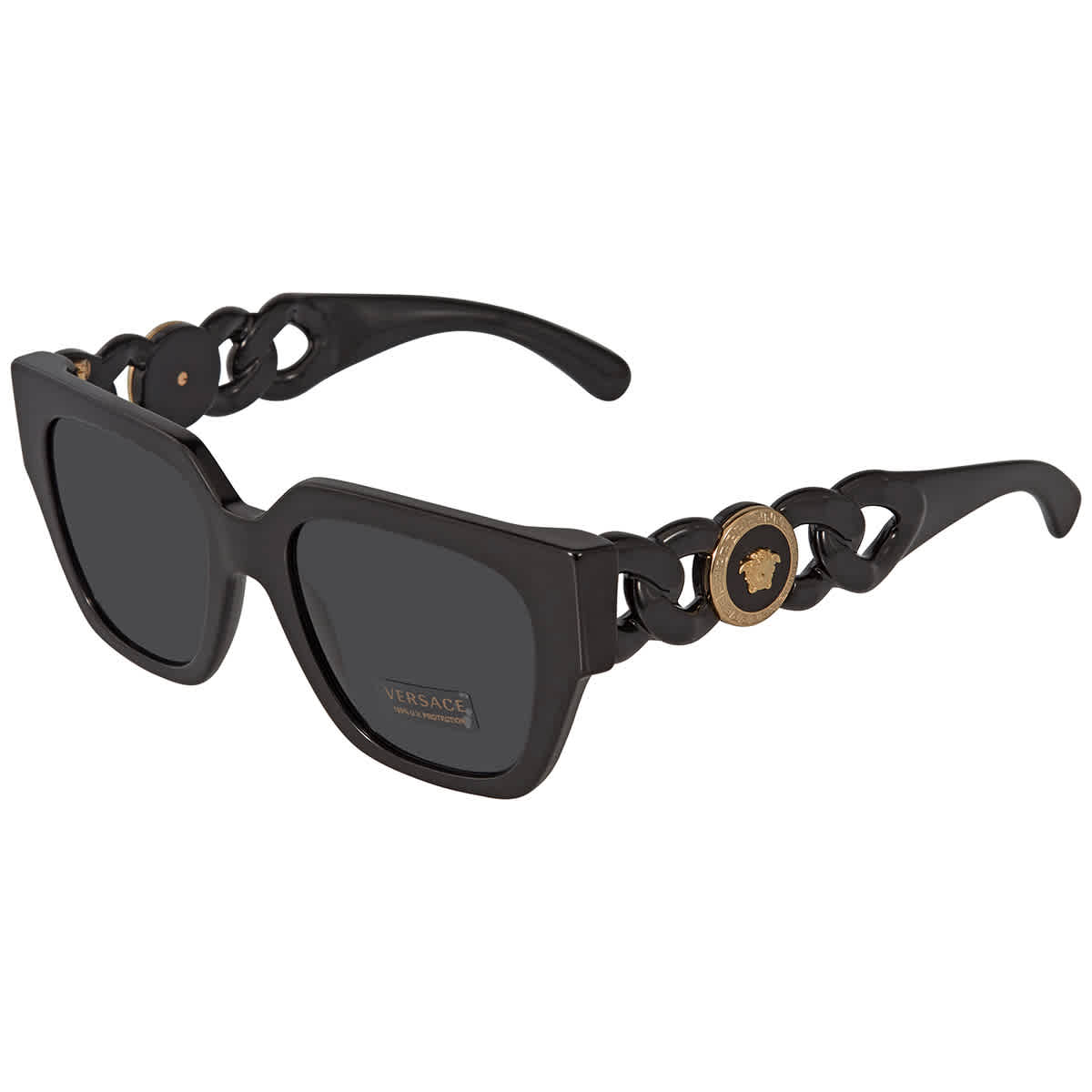 Versace Dark Grey Square Ladies Sunglasses VE4409 GB1/87 53  display picture 3