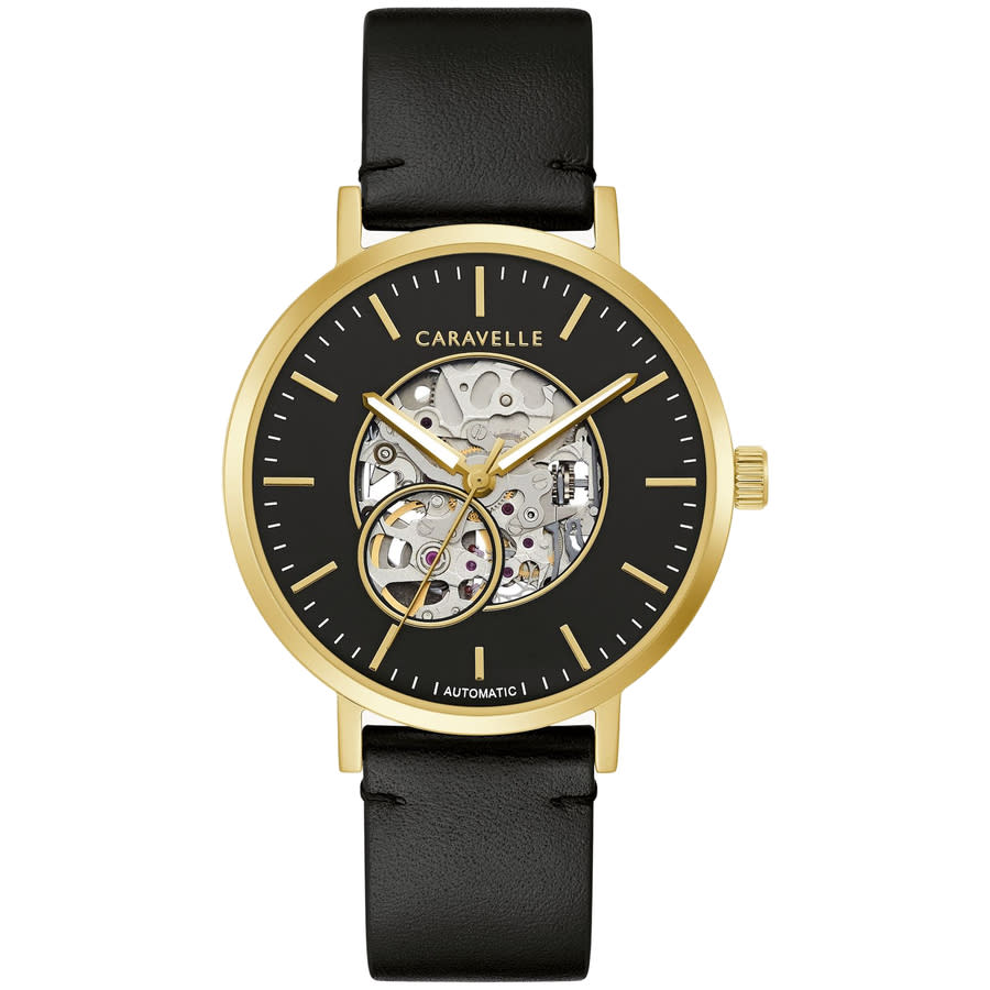 Caravelle Classic Automatic Black Dial Mens Watch 44A121