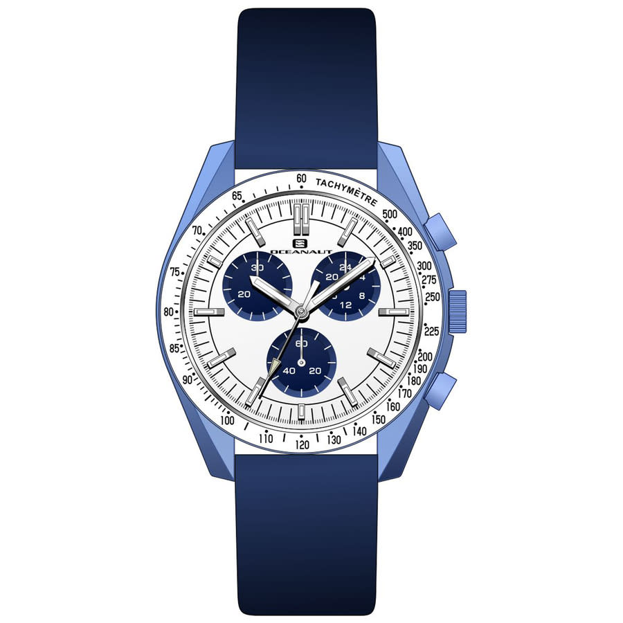 Oceanaut Orbit Chronograph Quartz White Dial Mens Watch OC7585