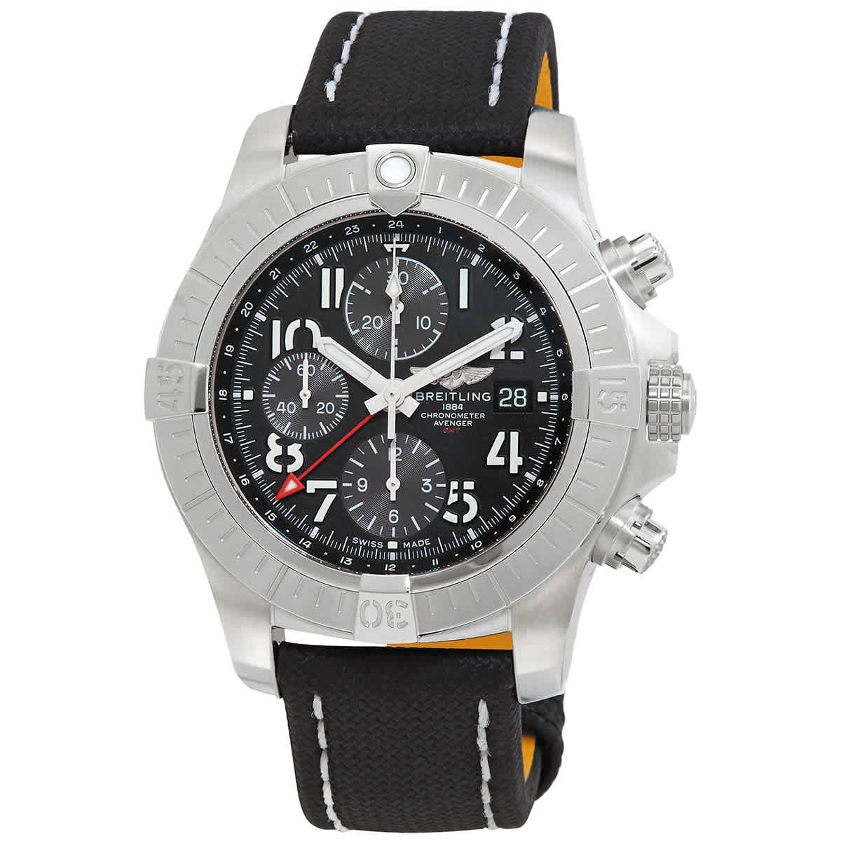 Breitling Avenger Chronograph GMT Automatic Chronometer Black Dial Mens Watch A24315101B1X2