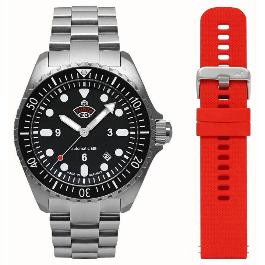Ruhla Nva Kommando Minentaucher Black Dial Mens Watch 4960M2_set