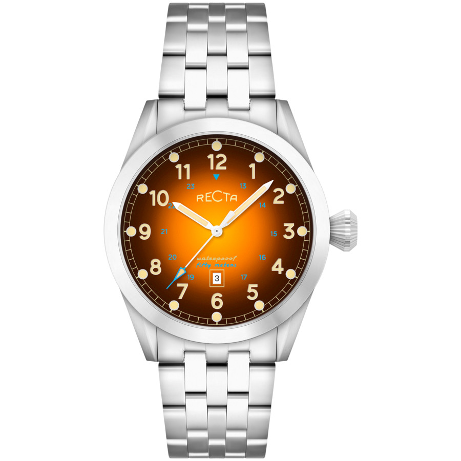 Recta Cavalier Quartz Orange Dial Mens Watch RT-3005-55