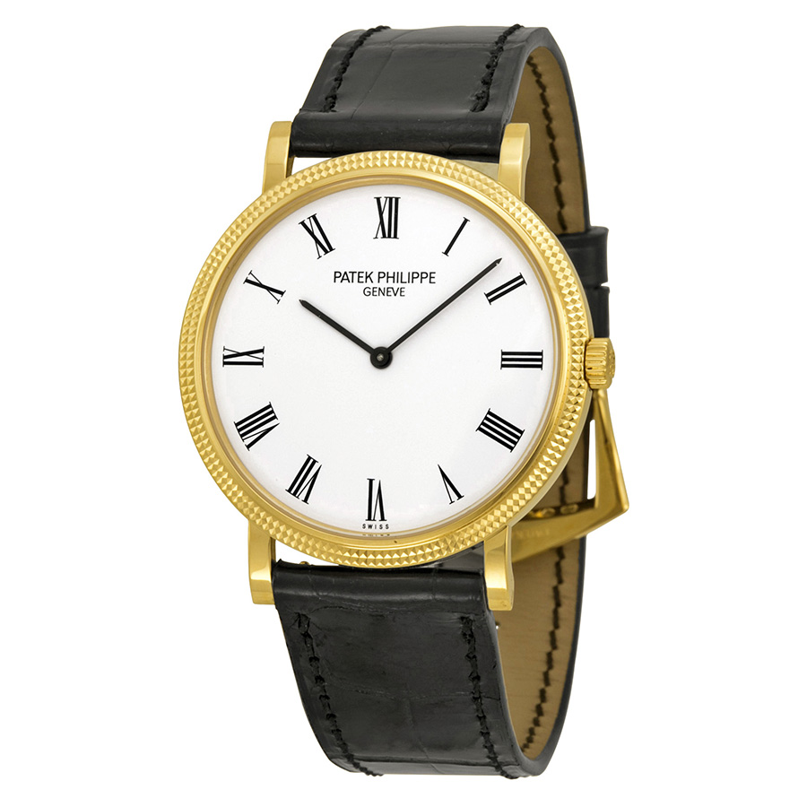 Pre-owned Patek Philippe Calatrava White Dial Mens Watch 5120J 19025$