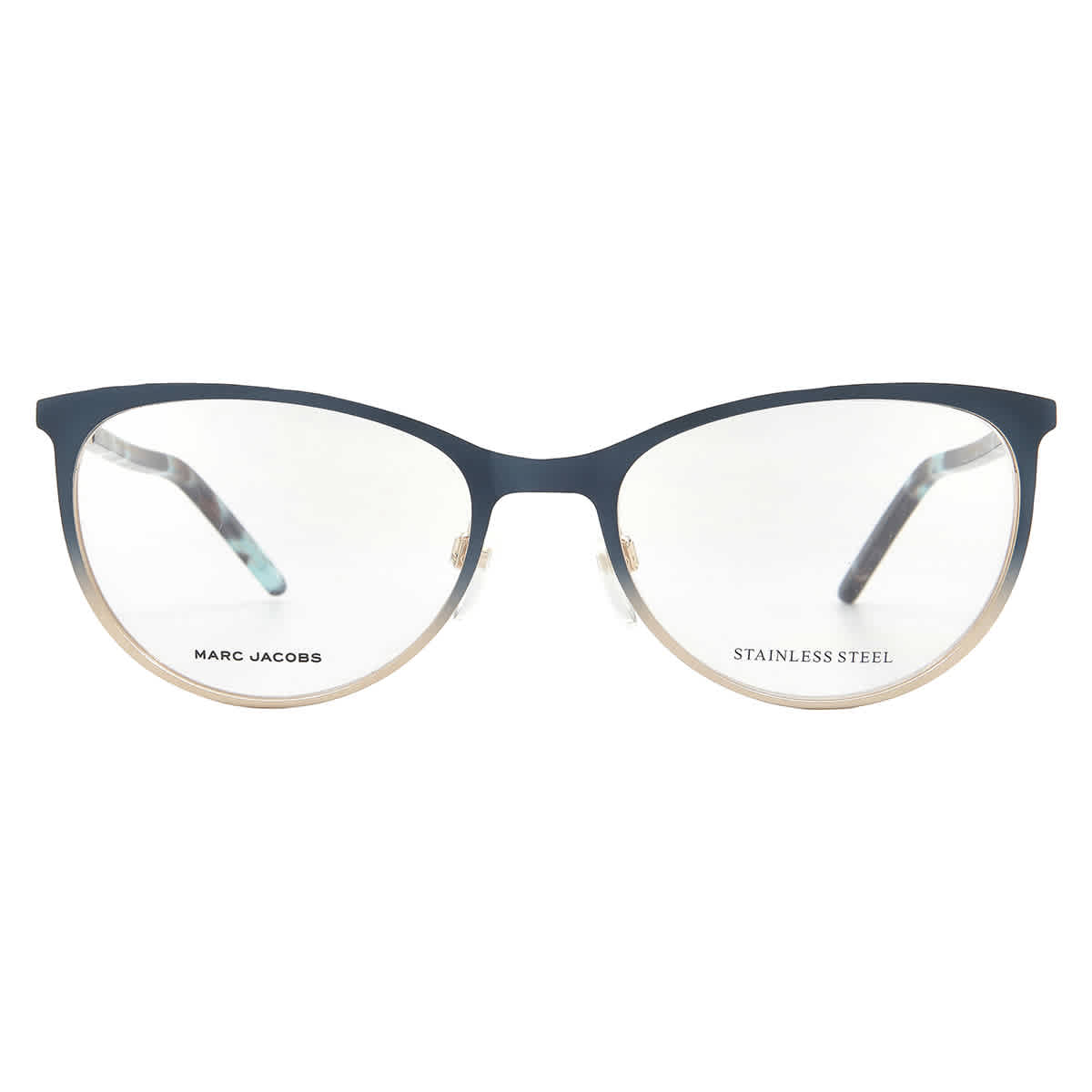 Marc Jacobs MARC7080NUC18 Mixed-Material Cat-Eye Eyeglasses — Blue