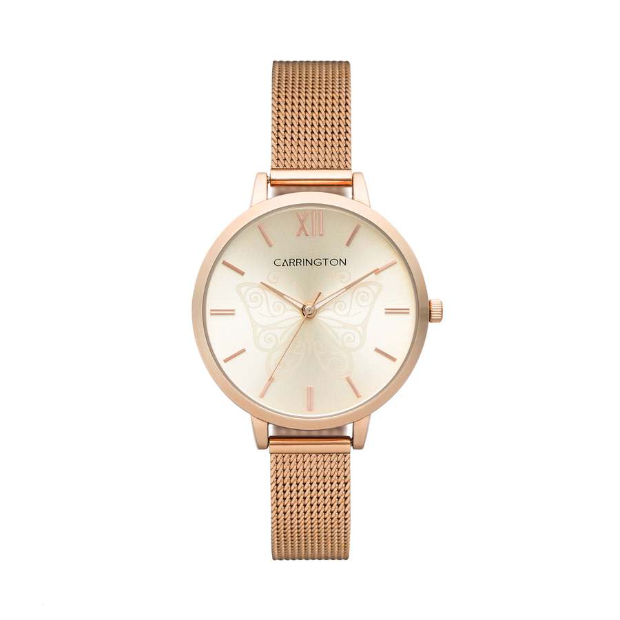 Carrington Clementine Quartz Rose Gold Dial Ladies Watch CT-2011-33
