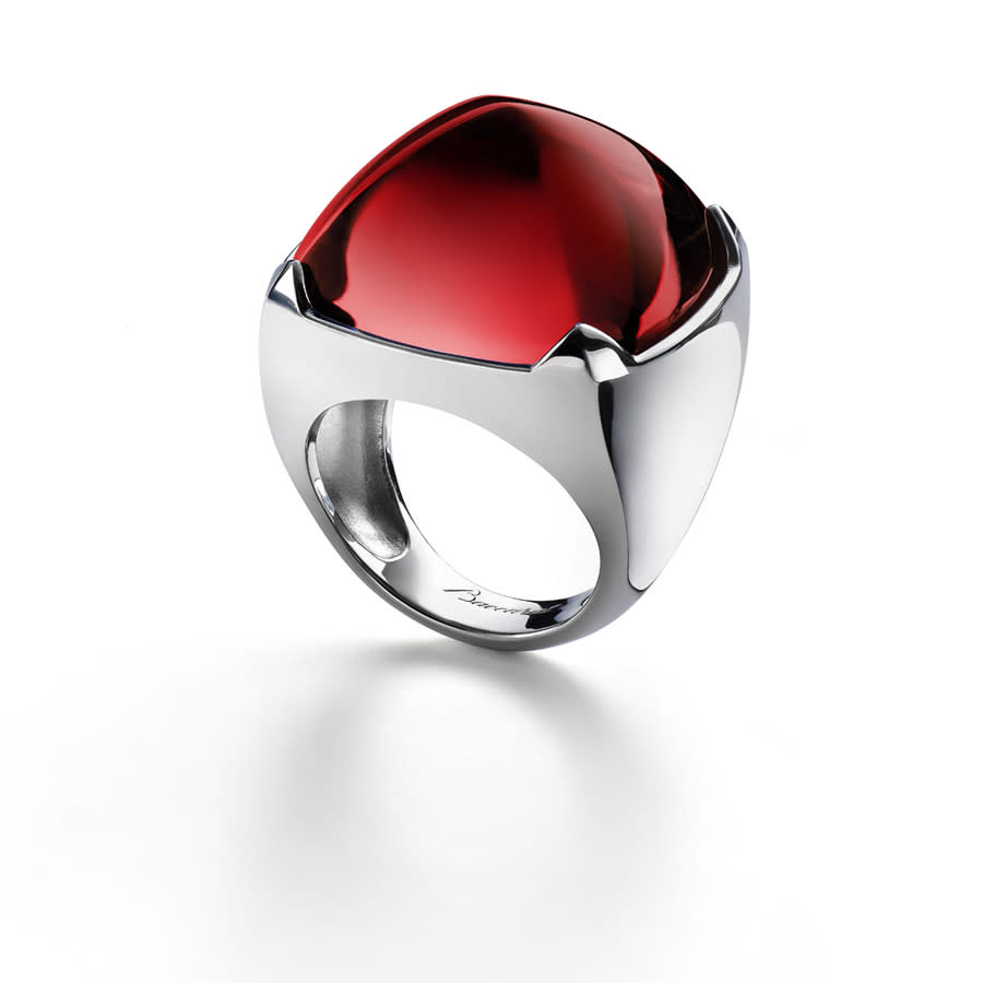 Baccarat 'Medicis' Red Crystal Ring Size 6.5 2803207