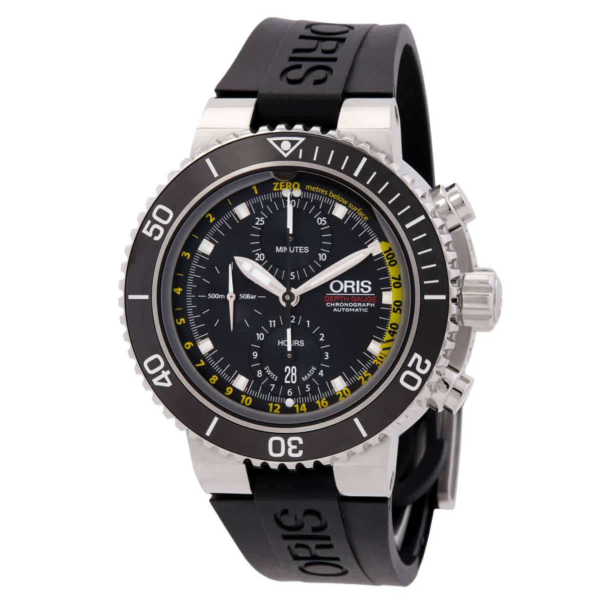 Oris Aquis Depth Gauge Chronograph Automatic Black Dial Mens Watch 01 774 7708 4154 2804$