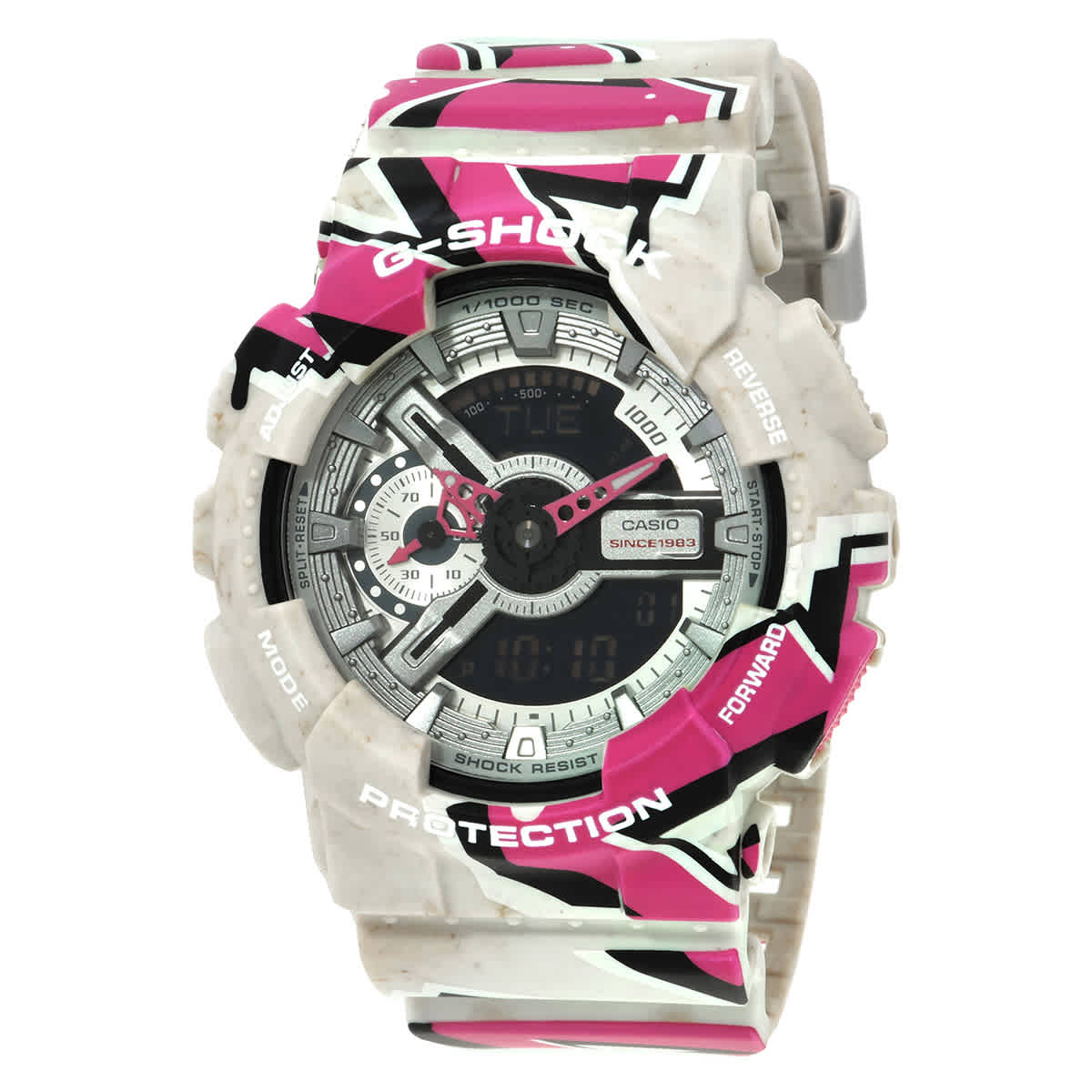 Casio G-Shock Alarm World Time Quartz Analog-Digital Watch GA-110SS-1ADR 125$