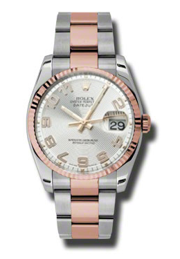 Rolex Oyster Perpetual Datejust 36 Silver Concentric Dial Stainless Steel and 18K Everose Gold Bracelet Automatic Mens Watch 116231SCAO Rolex Oyster Perpetual Datejust 36 Silver Concentric Dial Stainless Steel and 18K Everose Gold Bracelet Automatic Mens Watch 116231SCAO