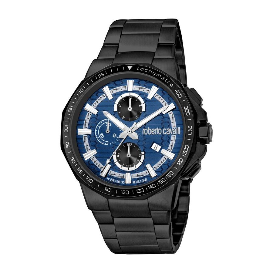 Roberto Cavalli Fashion Watch Chronograph Quartz Blue Dial Mens Watch RV1G200M0061 1150$