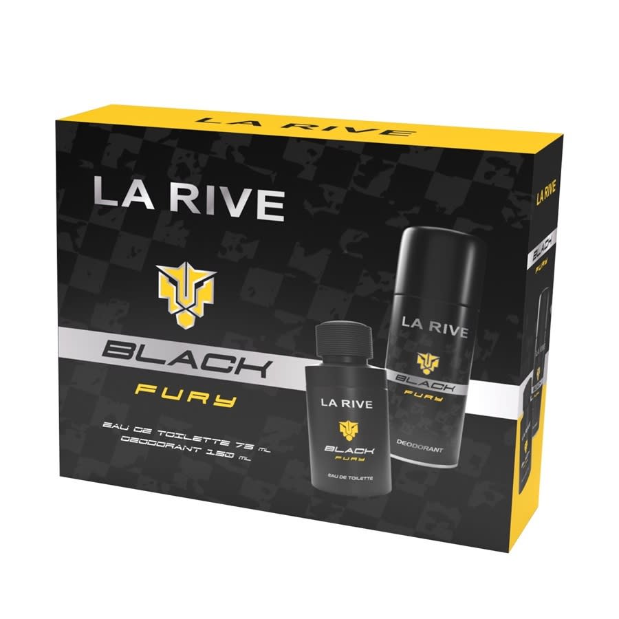 La Rive Mens Black Fury Gift Set Fragrances 5903719645102