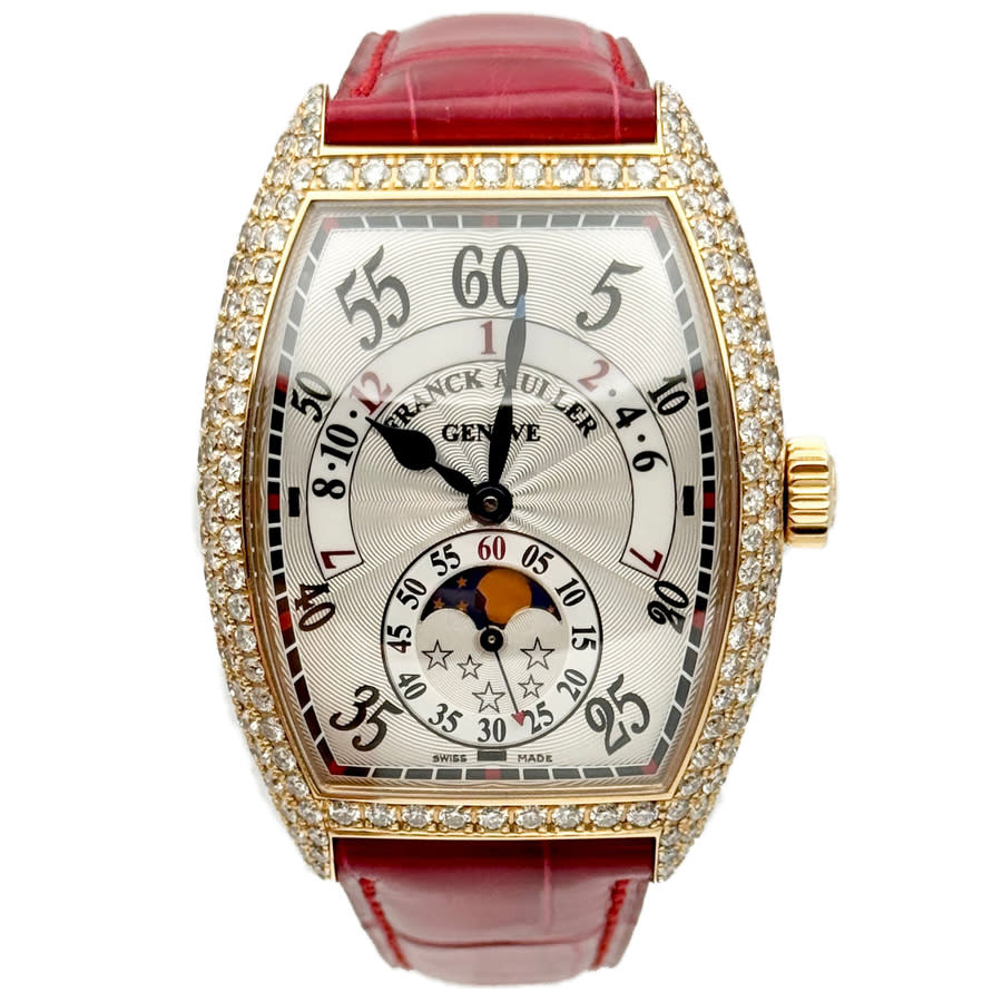Franck Muller Cintree Curvex Automatic Diamond Silver Dial Ladies Watch 7880 H IR L D-RED