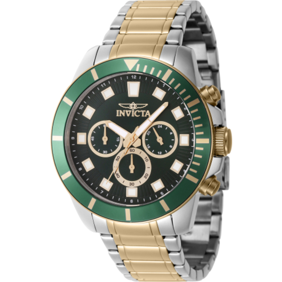 Buy Invicta Pro Diver Chronograph GMT Quartz Green Dial Men's