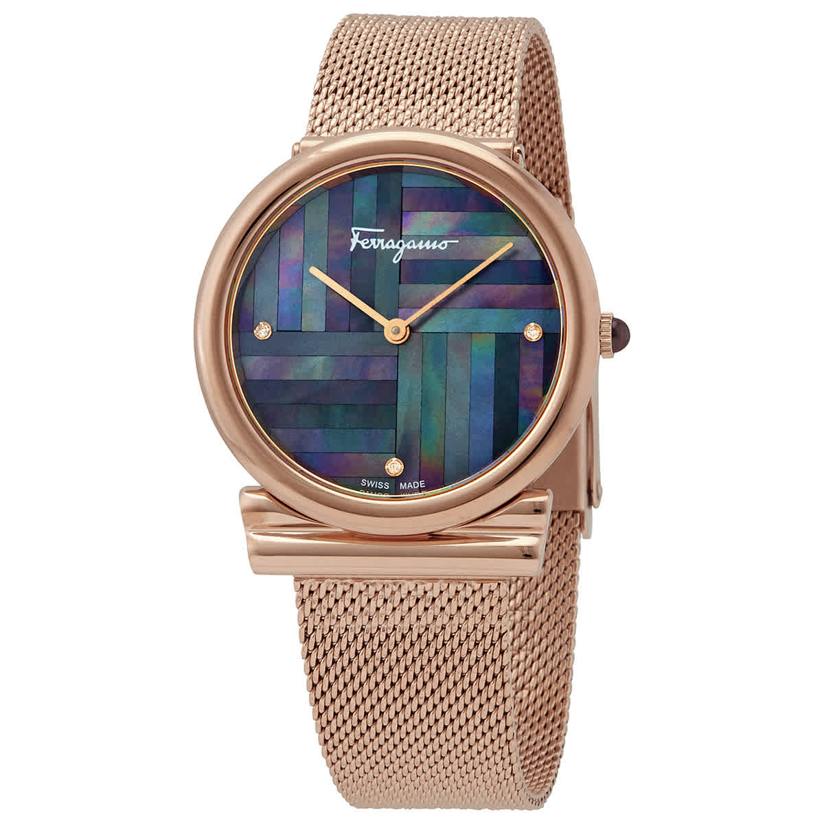 Ferragamo Black Mother of Pearl Dial Ladies Watch SFIY00819 399$