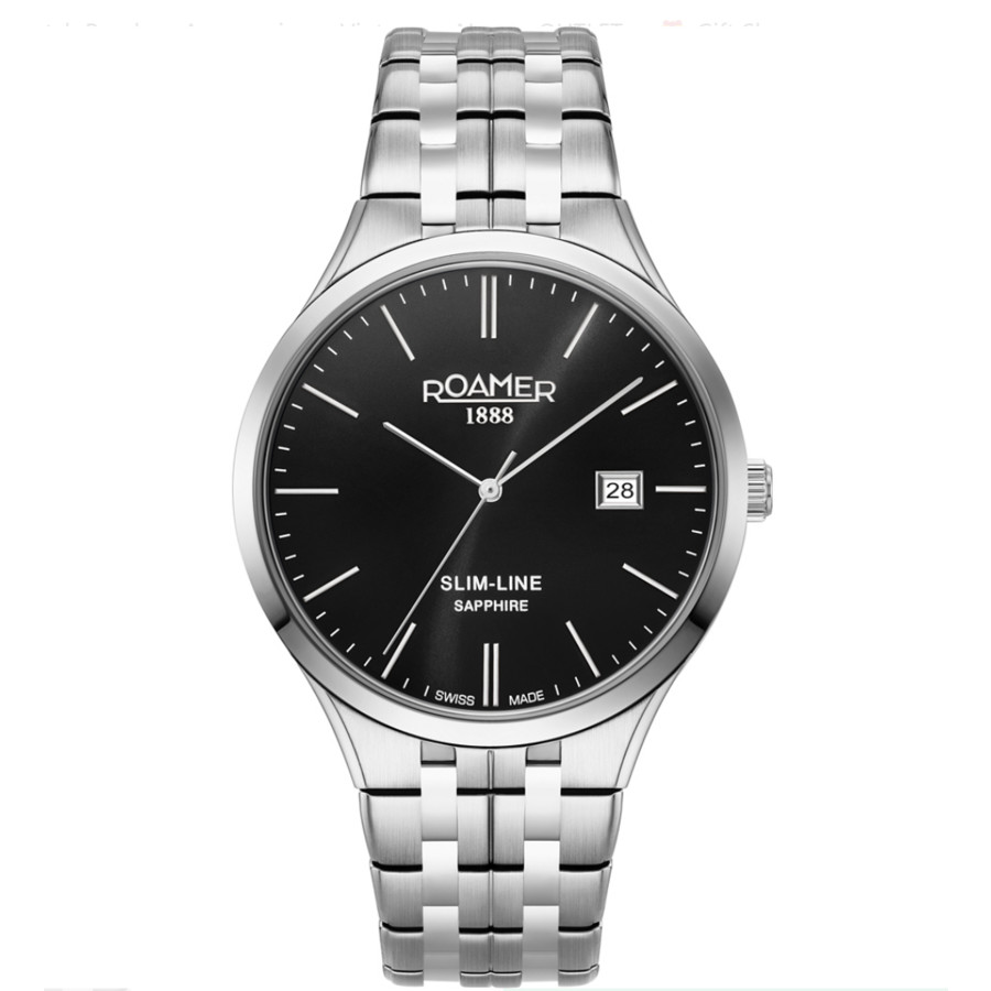 Roamer Slim-Line Classic Black Dial Mens Watch 512833 41 55 20