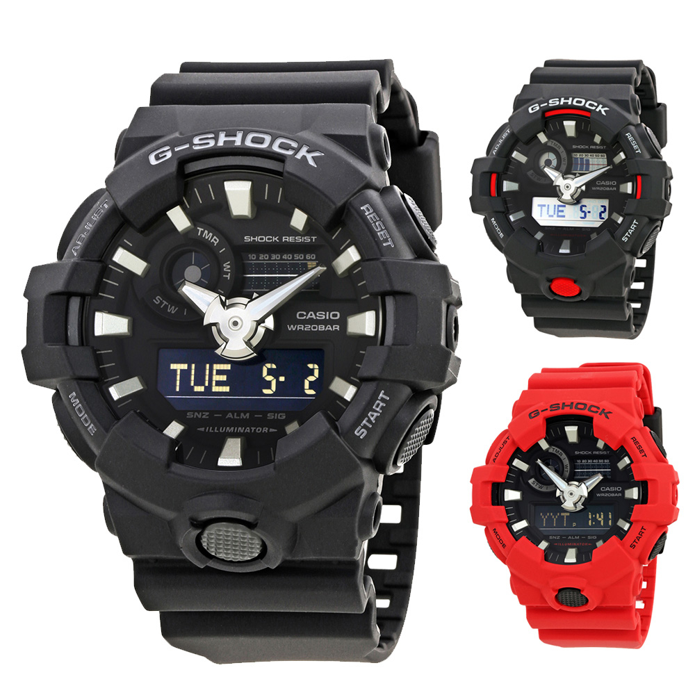 Casio G Shock Red Resin Men S Watch Ga 700 Choose Color Ebay